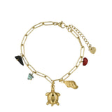 Βραχιόλι απο ανοξείδωτο ατσάλι με charms
