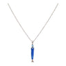 Κολιέ Ψαράκι Μπλε Σκούρο από Ασήμι 925